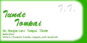 tunde tompai business card